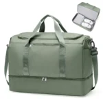 Large Light Weight Durable Soft Travel Duffel Bag for Men Women Weekender Shoe Compartment Labor Delivery Yoga Gym Use